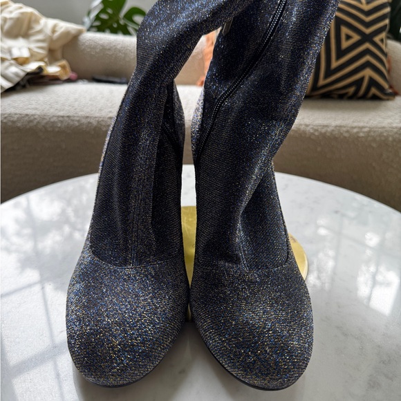 Sam Edelman blue sparkle boots size - Picture 2 of 5